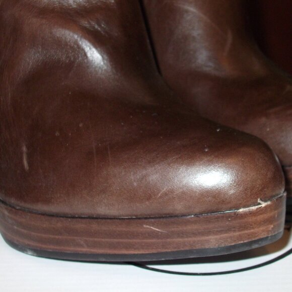Steve Madden "Remedie" brown leather women's boots $160 size 7 1/2 M - Picture 5 of 13